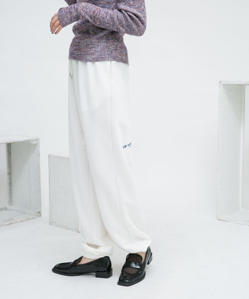 KBF（ケイビーエフ）の「ネップスウェットパンツ（その他パンツ・レディース・ネイビー/オフホワイト・ONE）」の3枚目の写真