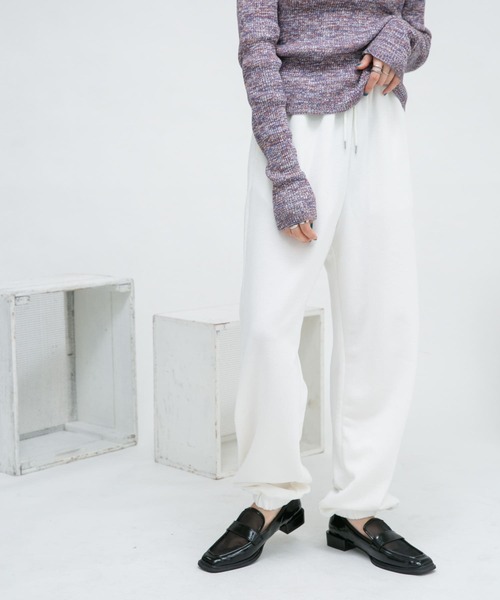 KBF（ケイビーエフ）の「ネップスウェットパンツ（その他パンツ・レディース・ネイビー/オフホワイト・ONE）」の5枚目の写真