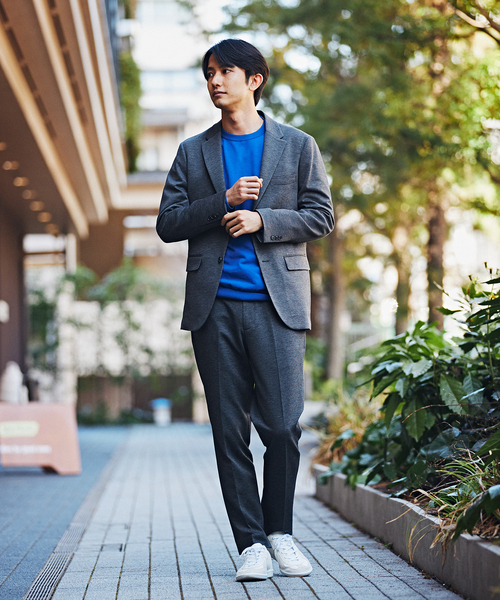 EDIFICE（エディフィス）の「ハウンドトゥース ジャージ 2Bジャケット