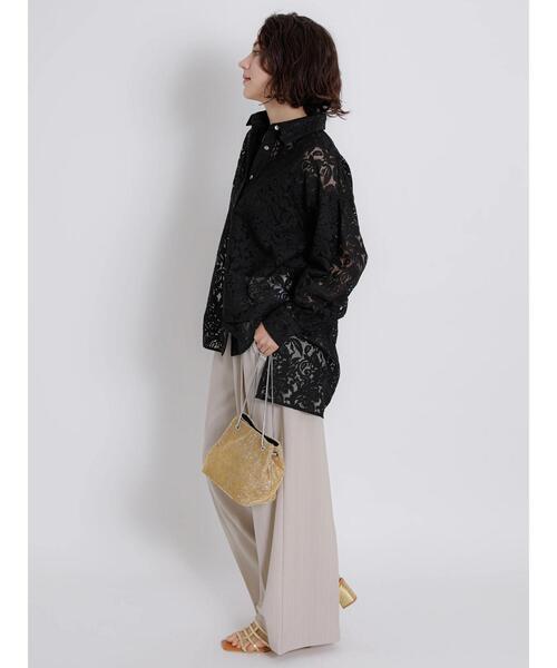 Te chichi CLASSIC（テチチクラシック）の「2wayストレッチストライプワイドパンツ（その他パンツ・レディース・モカ/ベージュ・F）」の5枚目の写真