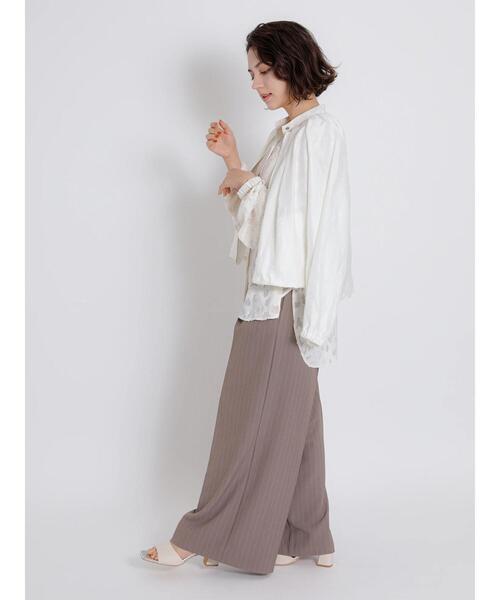 Te chichi CLASSIC（テチチクラシック）の「2wayストレッチストライプワイドパンツ（その他パンツ・レディース・モカ/ベージュ・F）」の12枚目の写真