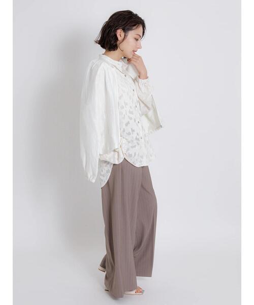 Te chichi CLASSIC（テチチクラシック）の「2wayストレッチストライプワイドパンツ（その他パンツ・レディース・モカ/ベージュ・F）」の14枚目の写真