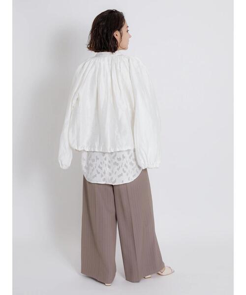 Te chichi CLASSIC（テチチクラシック）の「2wayストレッチストライプワイドパンツ（その他パンツ・レディース・モカ/ベージュ・F）」の15枚目の写真