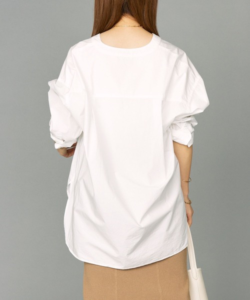 BABYLONE（バビロン）の「[OT]タイプシャツブラウス（シャツ/ブラウス・レディース・ライトベージュ/オフホワイト・フリー）」の5枚目の写真