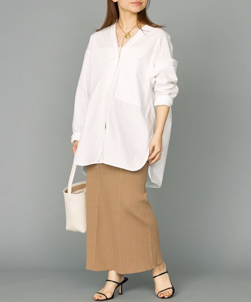 BABYLONE（バビロン）の「[OT]タイプシャツブラウス（シャツ/ブラウス・レディース・ライトベージュ/オフホワイト・フリー）」の6枚目の写真