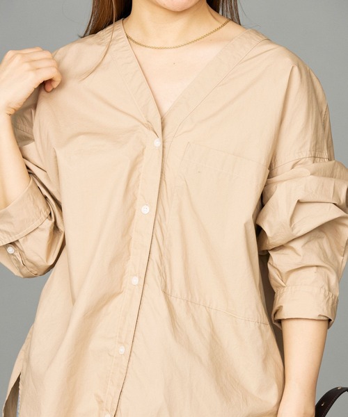 BABYLONE（バビロン）の「[OT]タイプシャツブラウス（シャツ/ブラウス・レディース・ライトベージュ/オフホワイト・フリー）」の22枚目の写真