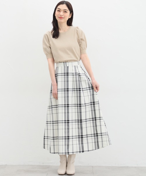 Honeys（ハニーズ）の「５分袖ニットトップス（ニット/セーター・レディース・ブルー/レッド/ベージュ/ブラック/アイボリー・M/S/L）」の16枚目の写真