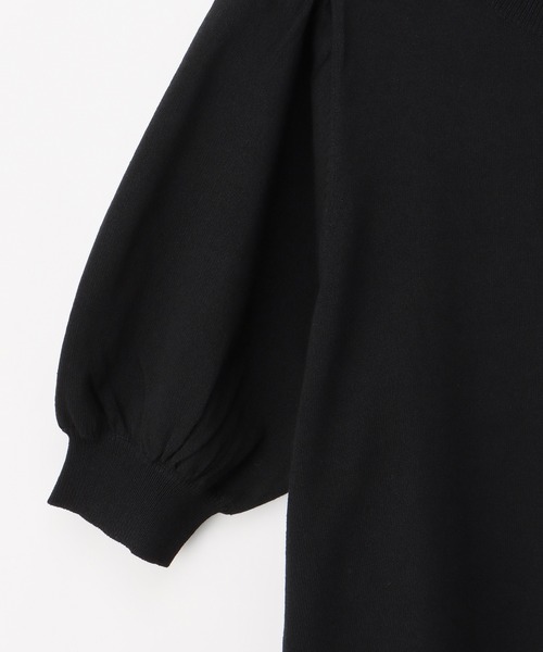 Honeys（ハニーズ）の「５分袖ニットトップス（ニット/セーター・レディース・ブルー/レッド/ベージュ/ブラック/アイボリー・M/S/L）」の21枚目の写真