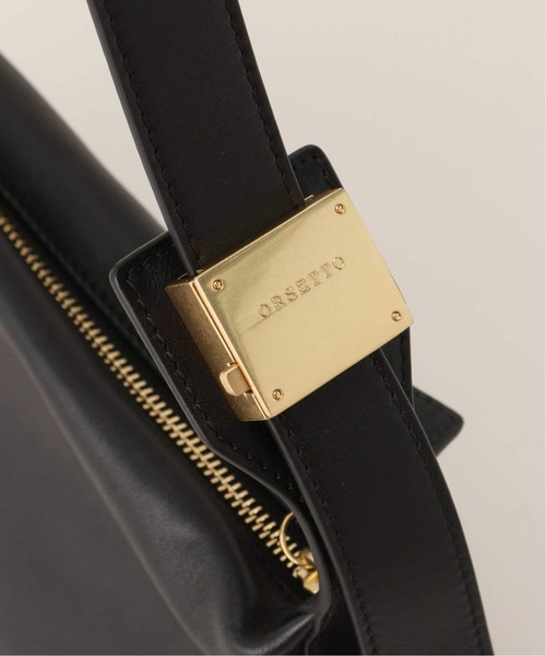 未使用・タグ付■ORSETTO ショルダーバッグ カーキー レザー ターンロック 未使用・タグ付□ORSETTO ショルダーバッグ カーキー レザー