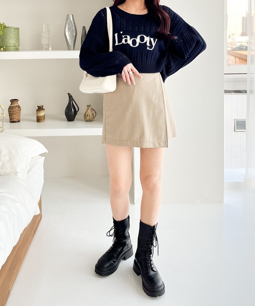 ニット セーター ケーブルロゴニット　111081 レディース Heather ニット セーター ケーブルロゴニット 111081 レディース