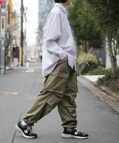 ★Life Work★ スリットT＆カーゴパンツ セットアップ マルチギミックドレープサイドジップスリットカーゴパンツ
