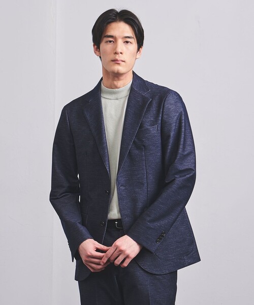 UNITED ARROWS（ユナイテッドアローズ）の「コットン/ポリエステル モックネックニット COZY -ウォッシャブル・抗菌防臭-（ニット/セーター・メンズ・ライトグレー/ホワイト/パープル/ネイビー/ブラック・S/L/XXL/XL/M）」の7枚目の写真