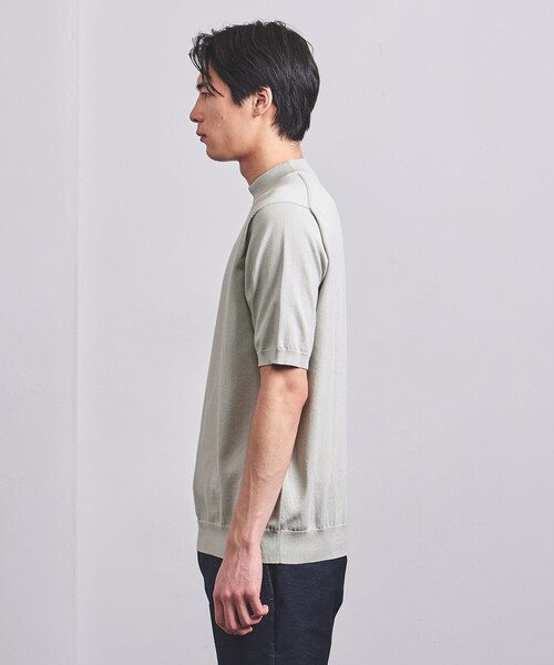 UNITED ARROWS（ユナイテッドアローズ）の「コットン/ポリエステル モックネックニット COZY -ウォッシャブル・抗菌防臭-（ニット/セーター・メンズ・ライトグレー/ホワイト/パープル/ネイビー/ブラック・S/L/XXL/XL/M）」の15枚目の写真