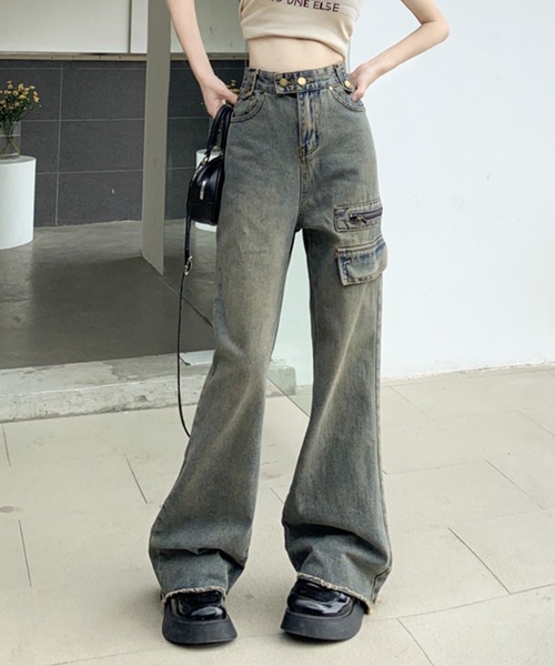 【セール】【Un】【it】【Lilamusant(リラミュゾン)】ヴィンテージライクセミワイドストレートデニムパンツ Y2K 韓国ストリート(デニムパンツ)|Lilamusant(リラミュゾン) 【セール】【Un】【it】【Lilamusant(リラミュゾン)】ヴィンテージライクセミワイドストレートデニムパンツ Y2K 韓国ストリート(デニムパンツ)|Lilamusant(リラミュゾン)