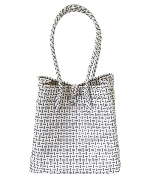 チチカカ（チチカカ）の「スクエアパサールバッグＳ【WEB限定】（かごバッグ・レディース・パープル/ゴールド/グリーン/レッド/ライトグレー・FREE）」の2枚目の写真