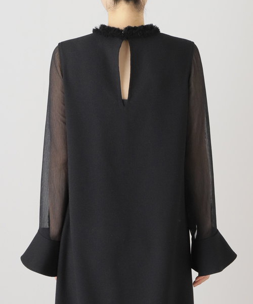 FUMIE TANAKA（フミエタナカ）の「【FUMIE TANAKA(フミエタナカ)】frill neck op：ワンピース（ワンピース・レディース・ブラック・2）」の6枚目の写真