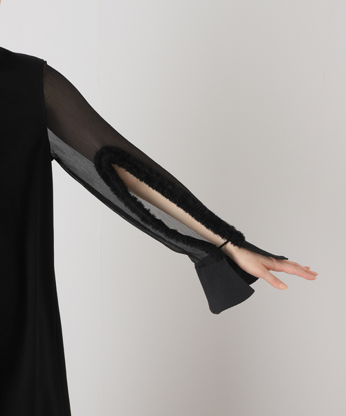 FUMIE TANAKA（フミエタナカ）の「【FUMIE TANAKA(フミエタナカ)】frill neck op：ワンピース（ワンピース・レディース・ブラック・2）」の9枚目の写真