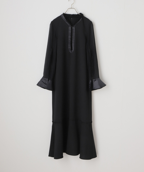 FUMIE TANAKA（フミエタナカ）の「【FUMIE TANAKA(フミエタナカ)】frill neck op：ワンピース（ワンピース・レディース・ブラック・2）」の12枚目の写真