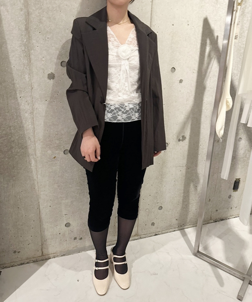 hai（ハイ）の「【hai/ハイ】Gigi top（シャツ/ブラウス・レディース・ホワイト/ブラック・MEDIUM）」の12枚目の写真