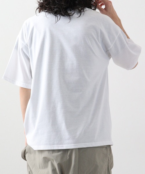 FUNALIVE(ファンアライブ)の「オーバーサイズ 胸ポケットワンポイント刺繍Tシャツ(Tシャツ/カットソー・メンズ・ブラック/ブラック系その他2/ホワイト系その他2/スミクロ/ネイビー/インディゴブルー/ホワイト/ライトブラック・M/L/LL)」の12枚目の写真