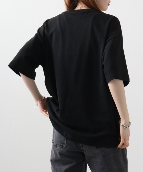 FUNALIVE(ファンアライブ)の「オーバーサイズ 胸ポケットワンポイント刺繍Tシャツ(Tシャツ/カットソー・メンズ・ブラック/ブラック系その他2/ホワイト系その他2/スミクロ/ネイビー/インディゴブルー/ホワイト/ライトブラック・M/L/LL)」の21枚目の写真