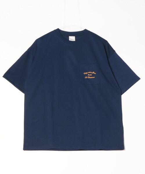 セール】オーバーサイズ 胸ポケットワンポイント刺繍Tシャツ（T
