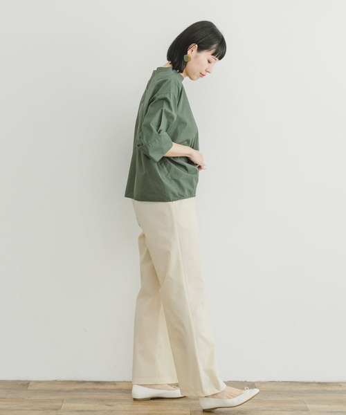 ITEMS URBANRESEARCH(アイテムズ アーバンリサーチ)の「5ブソデハイネックブラウス(シャツ/ブラウス・レディース・チャコールグレー/ホワイト/グリーン・FREE)」の10枚目の写真