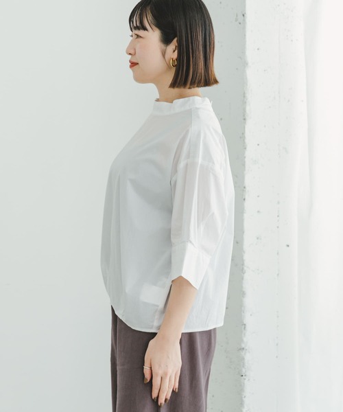 ITEMS URBANRESEARCH(アイテムズ アーバンリサーチ)の「5ブソデハイネックブラウス(シャツ/ブラウス・レディース・チャコールグレー/ホワイト/グリーン・FREE)」の12枚目の写真