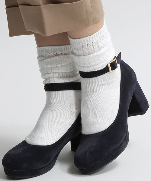 WEGO（ウィゴー）の「WEGO/ストラップパンプス（パンプス・レディース・ブラック/カーキ/ネイビー/キャメル/ワイン・SMALL/MEDIUM/LARGE）」の4枚目の写真