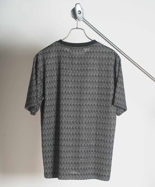 UNION STATION（ユニオンステーション）の「ジオメトリックジャガードクルーネックT（Tシャツ/カットソー・メンズ・ホワイト/ブラック・LL/L/M/S）」の7枚目の写真