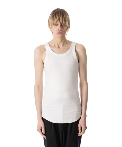 ATTACHMENT（アタッチメント）の「スビンコットン リブタンクトップ / SVIN CO RIB TANK TOP（タンクトップ・メンズ・ブラック/オフホワイト/グレー/ホワイト・3/4/1/2）」の2枚目の写真