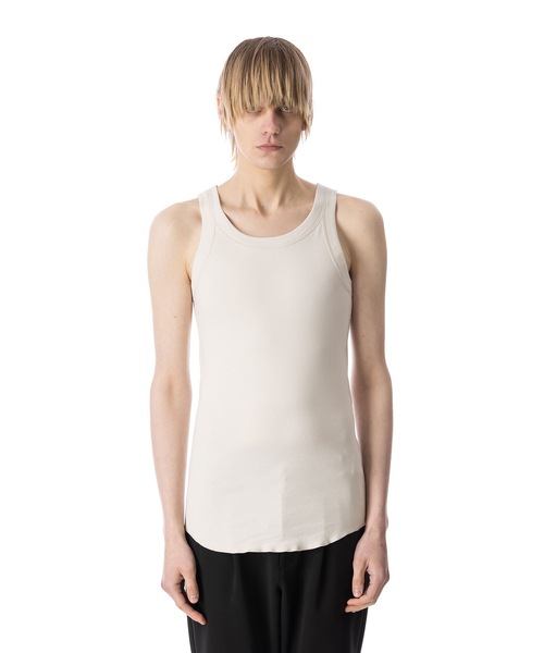 ATTACHMENT（アタッチメント）の「スビンコットン リブタンクトップ / SVIN CO RIB TANK TOP（タンクトップ・メンズ・ブラック/オフホワイト/グレー/ホワイト・3/4/1/2）」の3枚目の写真