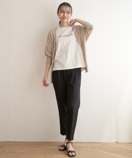 ikka（イッカ）の「冷感ドルマントッパーカーディガン（カーディガン/ボレロ・レディース・オフホワイト/カーキオリーブ/ライトグレー/ブラック・M/L/S）」の10枚目の写真