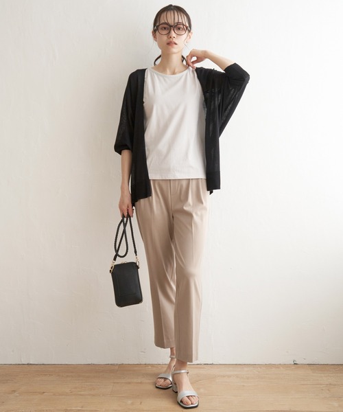 ikka（イッカ）の「冷感ドルマントッパーカーディガン（カーディガン/ボレロ・レディース・オフホワイト/カーキオリーブ/ライトグレー/ブラック・M/L/S）」の7枚目の写真