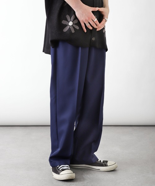 ZIP FIVE(ジップファイブ)の「【ZIP FIVE】 ドレープ ルーズ ストレート スラックス(スラックス・メンズ・チャコール/ネイビー/ベージュ/インディゴブルー/グリーン/ブラック/オリーブ/オフホワイト・MEDIUM/LARGE/X-LARGE)」の7枚目の写真