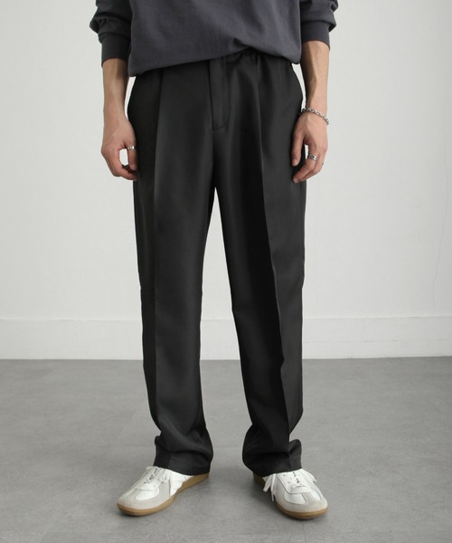 ZIP FIVE(ジップファイブ)の「【ZIP FIVE】 ドレープ ルーズ ストレート スラックス(スラックス・メンズ・チャコール/ネイビー/ベージュ/インディゴブルー/グリーン/ブラック/オリーブ/オフホワイト・MEDIUM/LARGE/X-LARGE)」の3枚目の写真