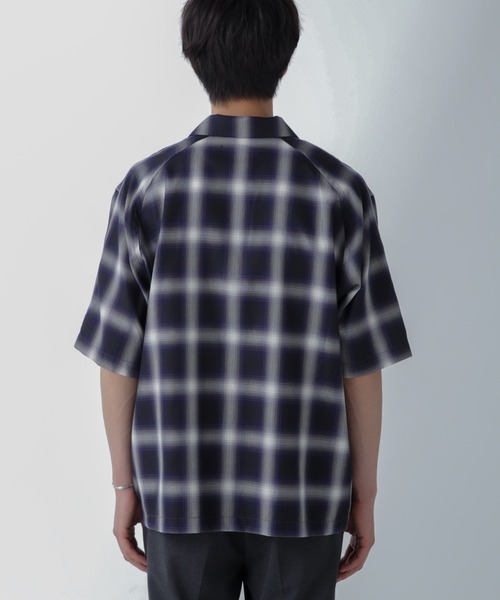 NANO universe（ナノユニバース）の「オンブレーチェックハーフスリーブシャツ（シャツ/ブラウス・メンズ・ブラック/ベージュ・M/L）」の17枚目の写真