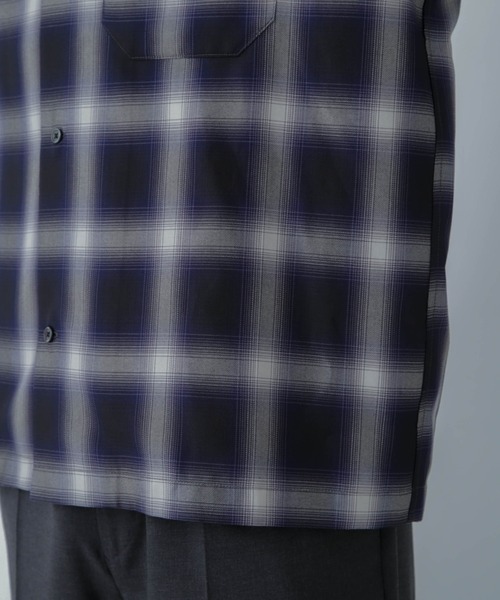 NANO universe（ナノユニバース）の「オンブレーチェックハーフスリーブシャツ（シャツ/ブラウス・メンズ・ブラック/ベージュ・M/L）」の20枚目の写真