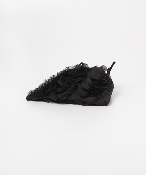 SMELLY（スメリー）の「チュールフリルキンチャクショルダー（ショルダーバッグ・レディース・ブラック/アイボリー・-）」の19枚目の写真