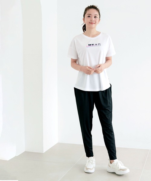 HEAD(ヘッド)の「《速乾・UV対策》ロゴTシャツ スポーツウェア【HEAD/ヘッド】(Tシャツ/カットソー・レディース・ネイビー/ホワイト/ピンク/ブラック・M/L/LL)」の17枚目の写真