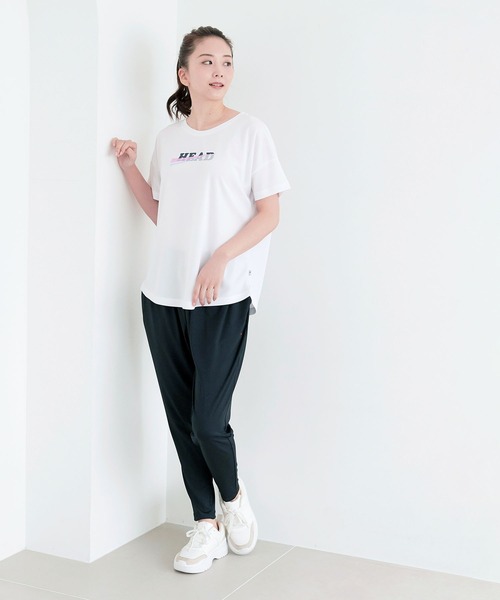 HEAD(ヘッド)の「《速乾・UV対策》ロゴTシャツ スポーツウェア【HEAD/ヘッド】(Tシャツ/カットソー・レディース・ネイビー/ホワイト/ピンク/ブラック・M/L/LL)」の18枚目の写真