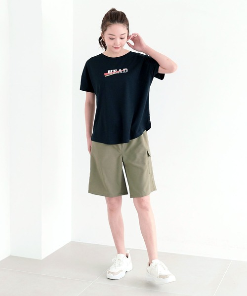 HEAD(ヘッド)の「《速乾・UV対策》ロゴTシャツ スポーツウェア【HEAD/ヘッド】(Tシャツ/カットソー・レディース・ネイビー/ホワイト/ピンク/ブラック・M/L/LL)」の11枚目の写真