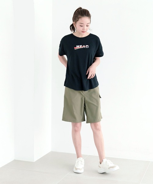 HEAD(ヘッド)の「《速乾・UV対策》ロゴTシャツ スポーツウェア【HEAD/ヘッド】(Tシャツ/カットソー・レディース・ネイビー/ホワイト/ピンク/ブラック・M/L/LL)」の12枚目の写真