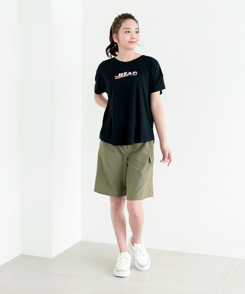 HEAD(ヘッド)の「《速乾・UV対策》ロゴTシャツ スポーツウェア【HEAD/ヘッド】(Tシャツ/カットソー・レディース・ネイビー/ホワイト/ピンク/ブラック・M/L/LL)」の13枚目の写真
