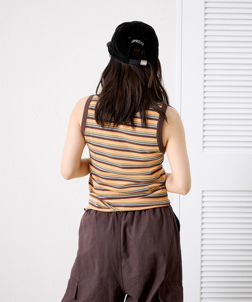 kutir（クティール）の「マルチボーダータンクトップ（タンクトップ・レディース・イエロー/オレンジ/レッド・FREE）」の8枚目の写真