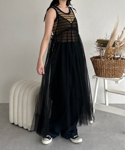 kutir（クティール）の「マルチボーダータンクトップ（タンクトップ・レディース・イエロー/オレンジ/レッド・FREE）」の5枚目の写真