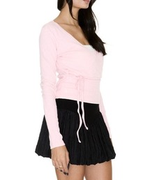 SETSETSET（セットセットセット）の「【SETSETSET】ARHA WRAP T-SHIRT / 【セットセットセット】ラップ長袖Tシャツ（Tシャツ/カットソー）」