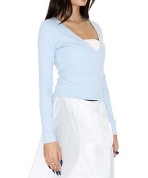 SETSETSET（セットセットセット）の「【SETSETSET】ARHA WRAP T-SHIRT / 【セットセットセット】ラップ長袖Tシャツ（Tシャツ/カットソー）」