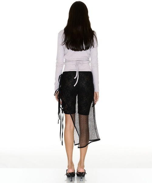 SETSETSET(セットセットセット)の「【SETSETSET】ARHA WRAP T-SHIRT / 【セットセットセット】ラップ長袖Tシャツ(Tシャツ/カットソー・レディース・ピンク/スカイブルー/グレー系その他・ONE SIZE)」の7枚目の写真