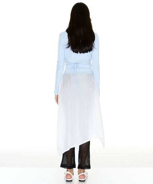 SETSETSET(セットセットセット)の「【SETSETSET】ARHA WRAP T-SHIRT / 【セットセットセット】ラップ長袖Tシャツ(Tシャツ/カットソー・レディース・ピンク/スカイブルー/グレー系その他・ONE SIZE)」の14枚目の写真